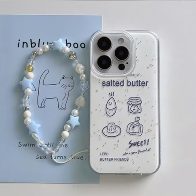 OPPOFINDX8S创意适用手机壳带挂绳iPhone12英语小甜点iQOO13小米15苹果16畅享80大孔硬14ProMax小众VIVOX200S