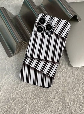 iPhone15适用苹果16e个性一加ACE3V菲林13ProMax不规则黑色条纹14plus三星S25ULTRA创意12华为mate70手机壳硬