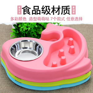 狗碗宠物碗狗盆猫碗不锈钢饭碗单碗大型犬双碗泰迪食盆狗用品包邮