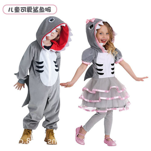迪士尼BabyShark鲨鱼儿童演出服