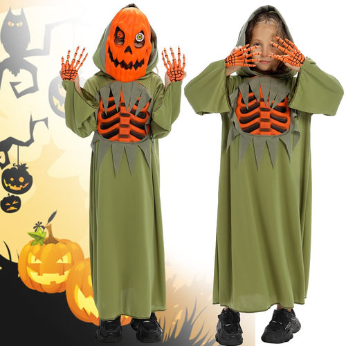 万圣节南瓜衣服骷髅头吓人怪诞服
