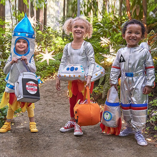 万圣节儿童服装 cosplay幼儿园太空服宇航员国庆航空飞行员演出服