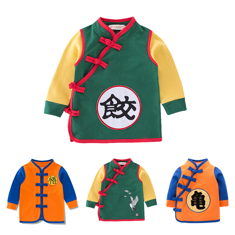 宝宝中式唐装 饺子款春秋1-10岁纯棉薄款上衣 男女童中国风外套