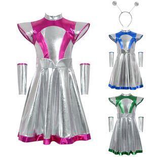 未来智能ai机器人cos服成人元 宇宙外星人太空人小学生科技节服装