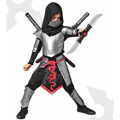 万圣节儿童服装cos日本幻影忍者服夜行衣乐高积木人角色扮演出服 - 封面