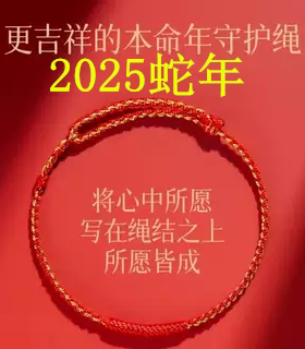 2025蛇年本命年红绳手链女十二生肖红绳极细红绳八大守护神闺蜜礼