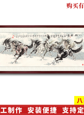装饰画马到成功八骏图