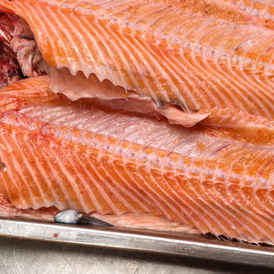 进口新鲜冷冻三文鱼骨排3kg  三文鱼边角料主骨腩骨背骨深海鱼