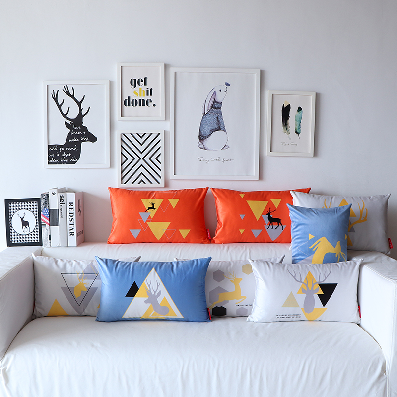 小腰枕沙发长条抱枕头办公室午睡枕趴睡枕学生座椅靠枕长方型靠垫