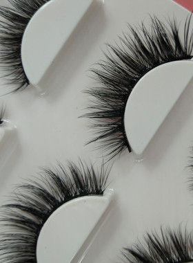 浓密舞台妆欧美假睫毛自然硬梗3D15仿真手工女长款新娘演出眼睫毛