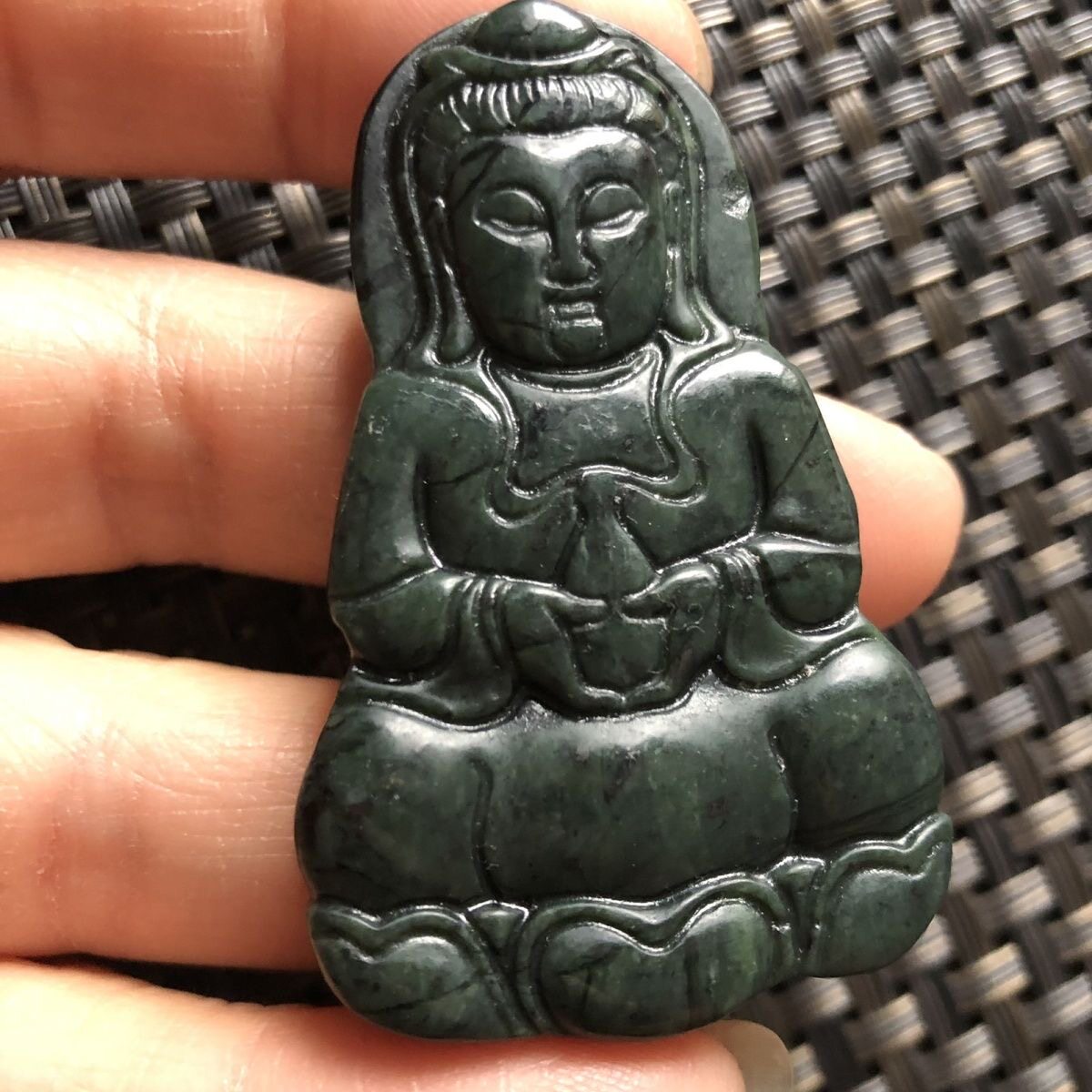 药王石观音吊坠纯天然保真时尚民族风吊坠玉石吊坠挂件饰品