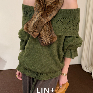 LIN+  -质温婉法式复古优雅毛衣(16马海毛)2613Y098