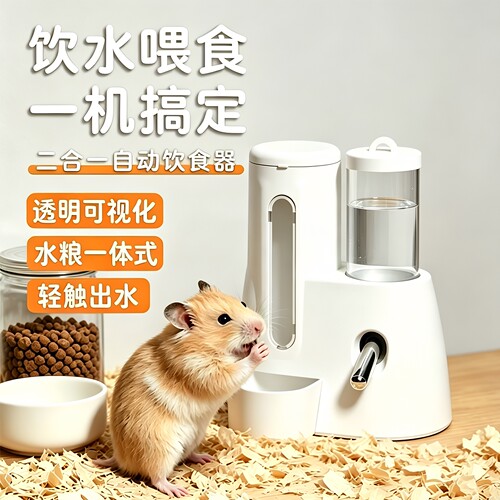 仓鼠自动二合一防漏喂食饮水器
