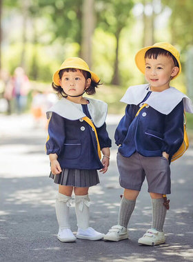 日本幼儿园园服春秋学院毛呢外套