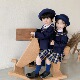 日本幼儿园园服儿童西服套装 三件套 连衣裙女小学生校服班服春秋装