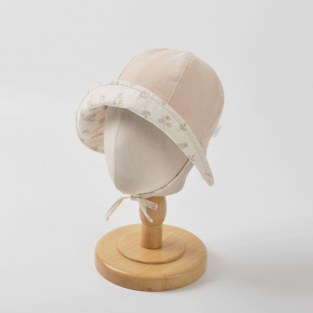 宝宝帽子可爱洋气春秋款防晒遮阳透气儿童纯棉渔夫帽女孩沙滩帽