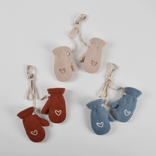 儿童手套冬季女童宝宝保暖防风手套男童加绒加厚手套防寒手套