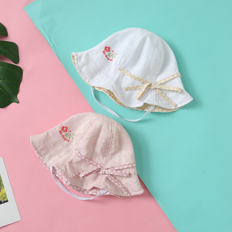 婴儿帽子春秋薄款女宝宝渔夫帽纯棉12个月公主帽透气防晒太阳帽潮,童装/婴儿装/亲子装,帽子,淘宝优惠券,粉丝福利购,淘宝优惠卷