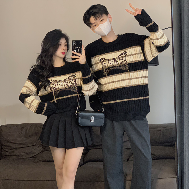 KEG TREND款毛衣潮高级感慵懒风打底女短款男生长款针织衫