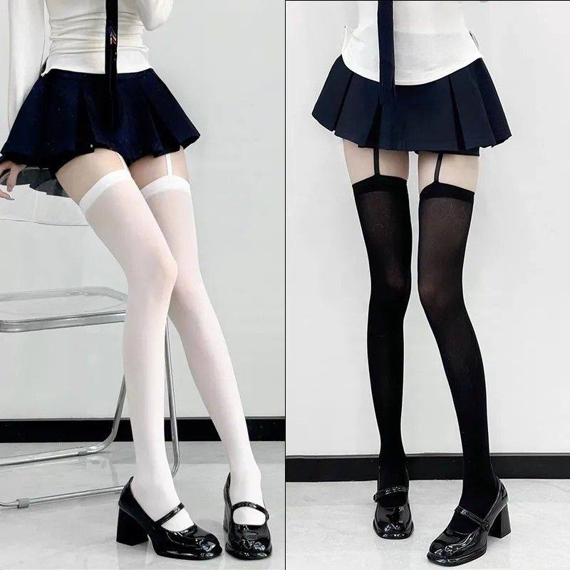 纯欲白丝亚文化大腿薄款吊带一体过膝袜天鹅绒jk连裤袜性感长筒袜,女士内衣/男士内衣/家居服,长筒袜,淘宝优惠券,粉丝福利购,淘宝优惠卷