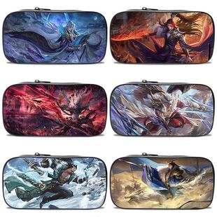 神郭嘉三国杀精美帆布笔袋拉链款男孩1-6年级多功能文具盒高颜值