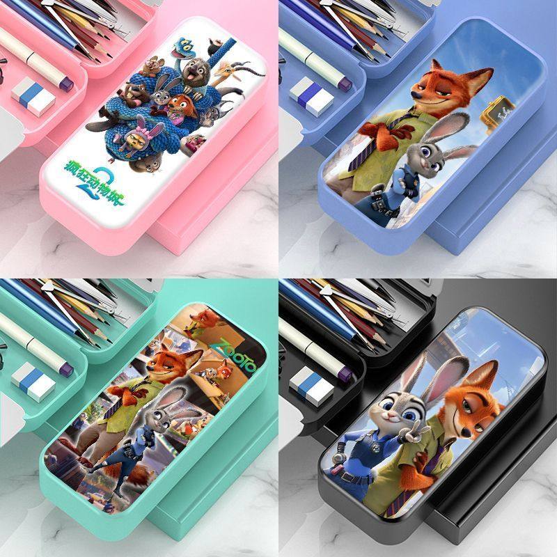 疯狂动物城2文具盒男孩小学生多功能笔袋大容量儿童铅笔盒创意女