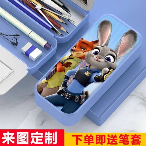 疯狂动物城新款可爱大容量文具盒收纳中小学生铅笔盒儿童卡通笔袋