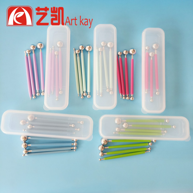 丸棒热缩片超轻粘土软陶翻糖褶皱压痕手办泥塑陶圆头工具树脂实心