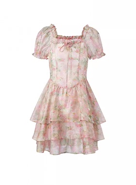 【小野新泽联名】2024夏季新款甜美法式绝美气质连衣裙C1FAE2231