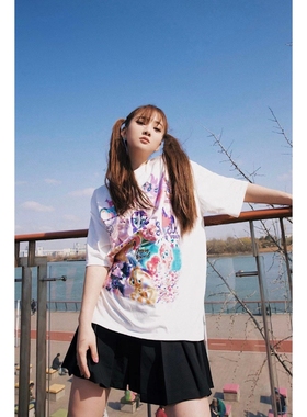 小马宝莉联名甜美少女2021春新款彩虹小马T恤女国内C3DAB2201