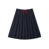 学院风半身裙C2GFG1237 新款 商场同款 学院松紧腰百褶长裙春季