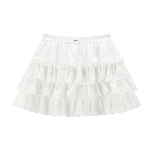 【商场同款】甜美多层花边蛋糕裙25春季新款白色半身裙C1GEF1209