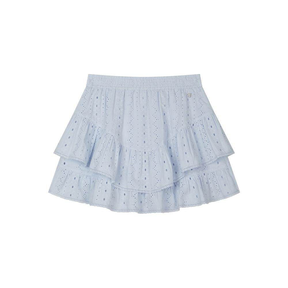 【千金微光裙】小熊女装2026夏新款重工蕾丝短裙半身裙短裙