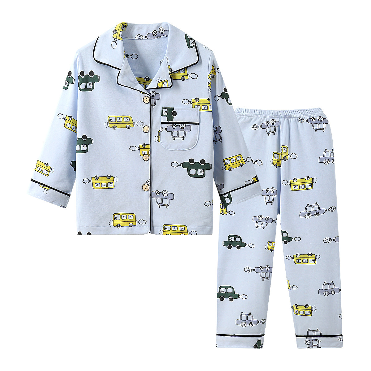 CHILDRENS PAJAMAS WOMENS COTTON LONG-SLEEVED SPRING AND AUTUMN BOYS AND GIRLS CHILDRENS SUMMER THIN SECTION CHILDRENS HOME SERVICE BABY SUIT