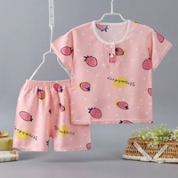 Детская тонкая пижама, комплект для мальчиков, короткий рукав, 1-6 лет