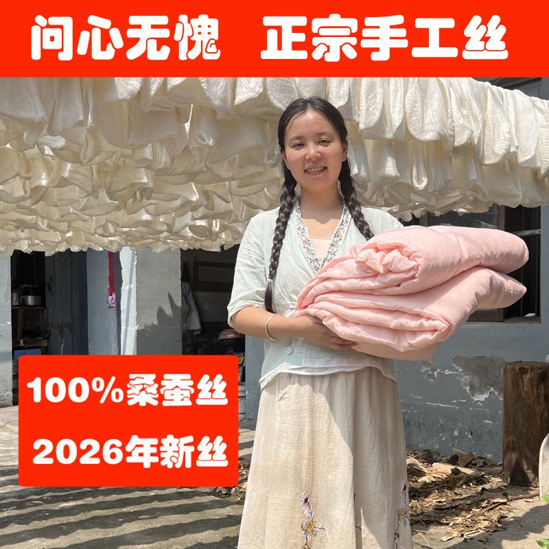 桐乡纯手工蚕丝被100桑蚕丝被子被芯冬被儿童春秋子母被夏被双人图片