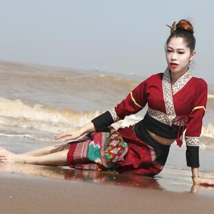 新品云南少数民族傣族服装西双版纳旅游裙子傣族姑娘