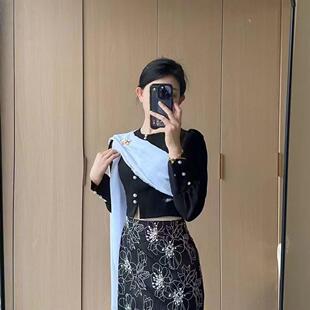 网红傣族服装修身泼水节战袍