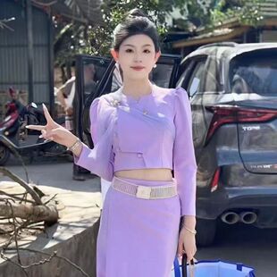 傣族服装网红显瘦泼水节战袍