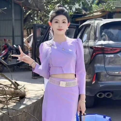 网红改良拍照写真显瘦傣族服装