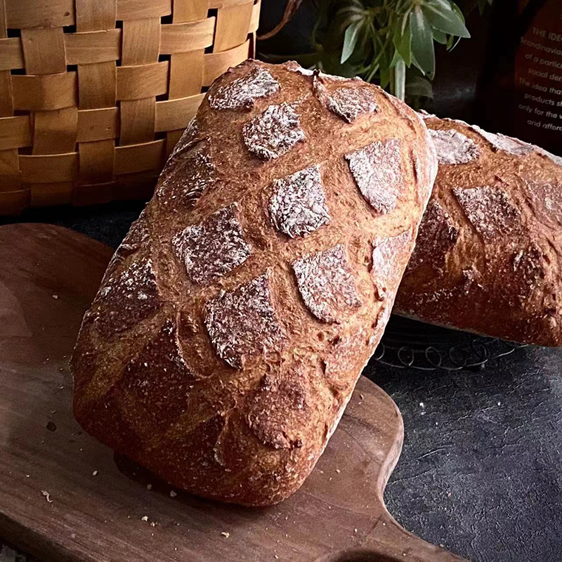 全麦酸面包鲁邦种乡村面包杂粮法式老面包德式酸面包sourdough