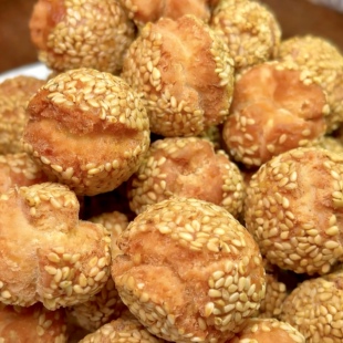 开口酥香酥开口枣芝麻球手工特产老式酥饼怀旧零食休闲小吃糕点心