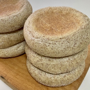 全麦麦芬厚橙子同款英式麦芬面包胚汉堡胚麦满分面包三明治独立包