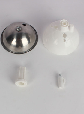 碗托配件转换头立柱接头铁碗配件KT板底座白色塑料碗金属托堵头