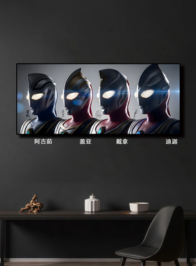 ultraman平成奥特曼阿古茹盖亚戴拿迪迦人间体签名鼠标垫装饰画