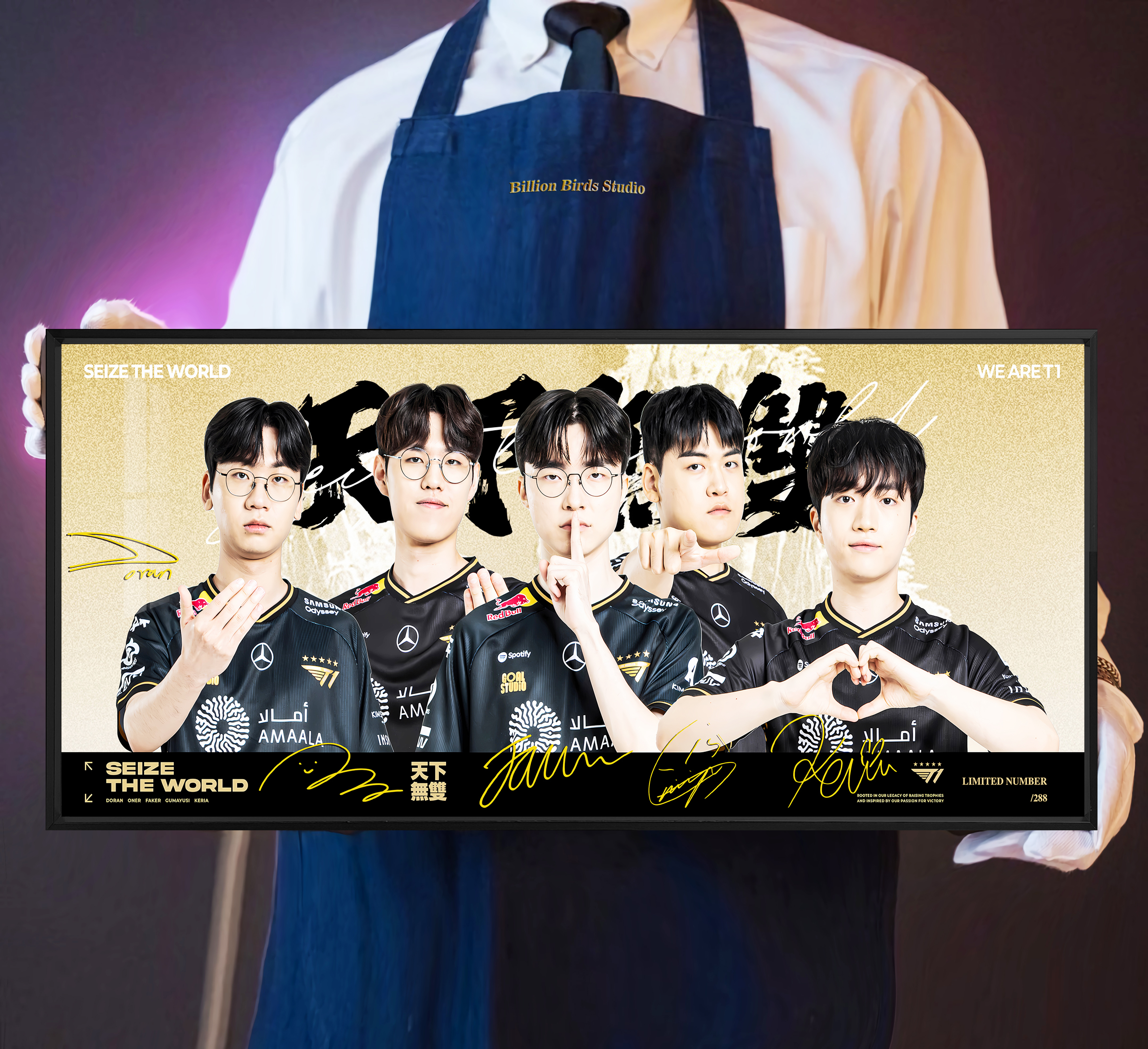 2025英雄联盟lol全球总决赛s赛冠军T1战队skt俱乐部鼠标垫装饰画