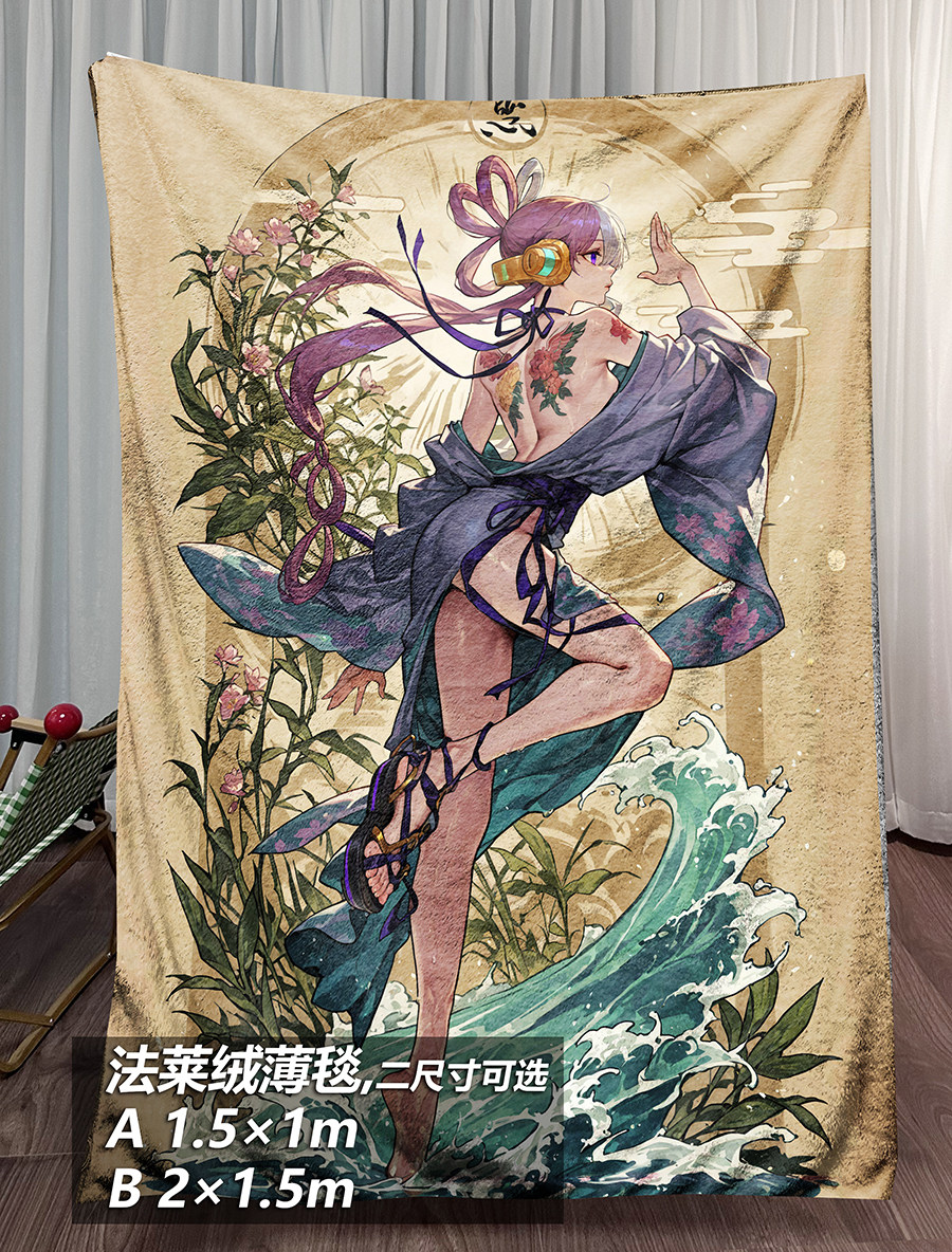 海贼王乌塔UTA红发歌姬路飞香克斯新世代午睡毯地毯装饰画