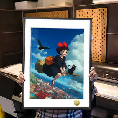 魔女宅急便小魔女琪琪与黑猫吉吉修行之旅周边装饰画