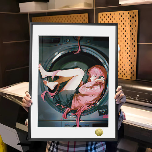 孤独摇滚波奇酱洗衣机同人周边装饰画