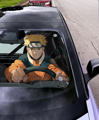 夏季汽车遮阳防晒前挡开车二次元火影忍者漩涡鸣人Naruto螺旋丸